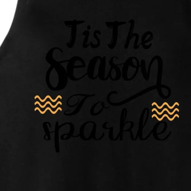 Tis The Season To Cute Feminine Christmas Holiday Gift Ladies Tri-Blend Wicking Tank