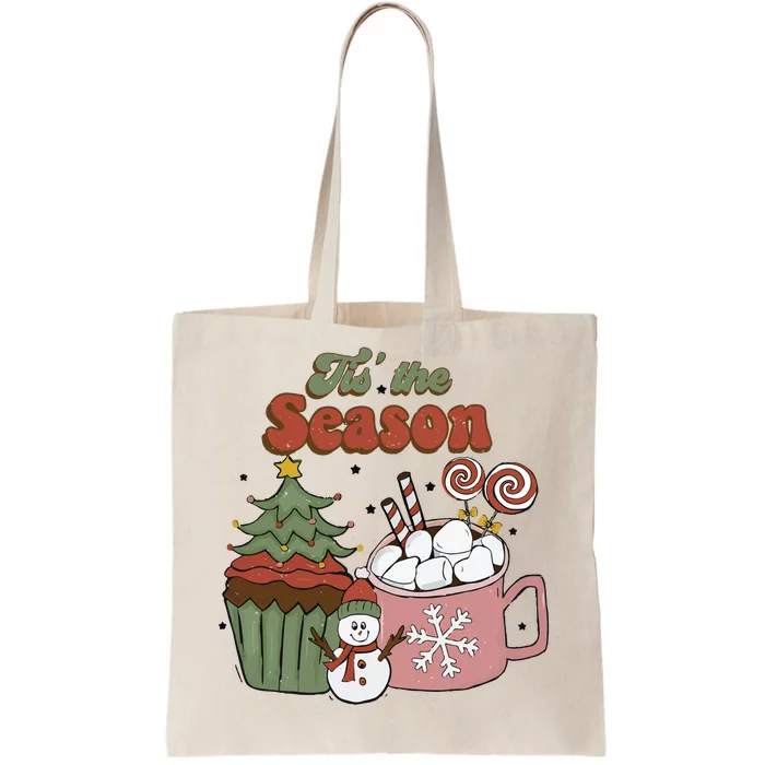 Tis The Season Christmas Retro Tote Bag