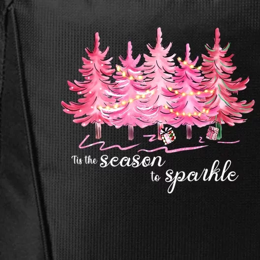 Tis The Season To Cute Pink Christmas Tree Family Meaningful Gift City Backpack