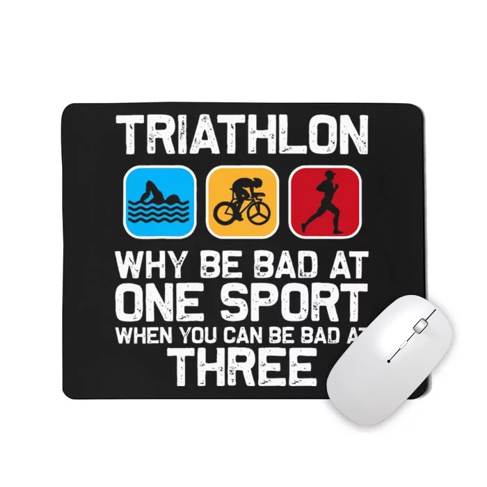 Triathlon Triathlete Swim Bike Run Sport Mousepad