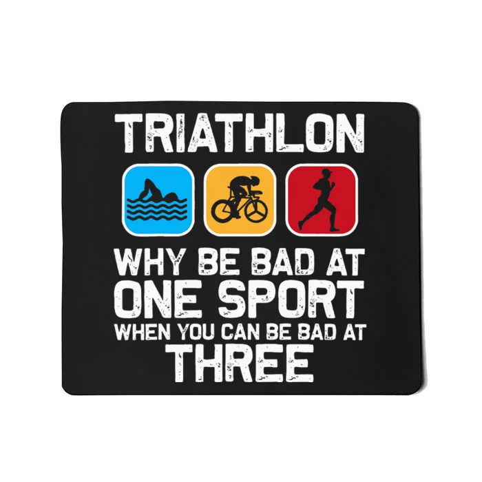 Triathlon Triathlete Swim Bike Run Sport Mousepad