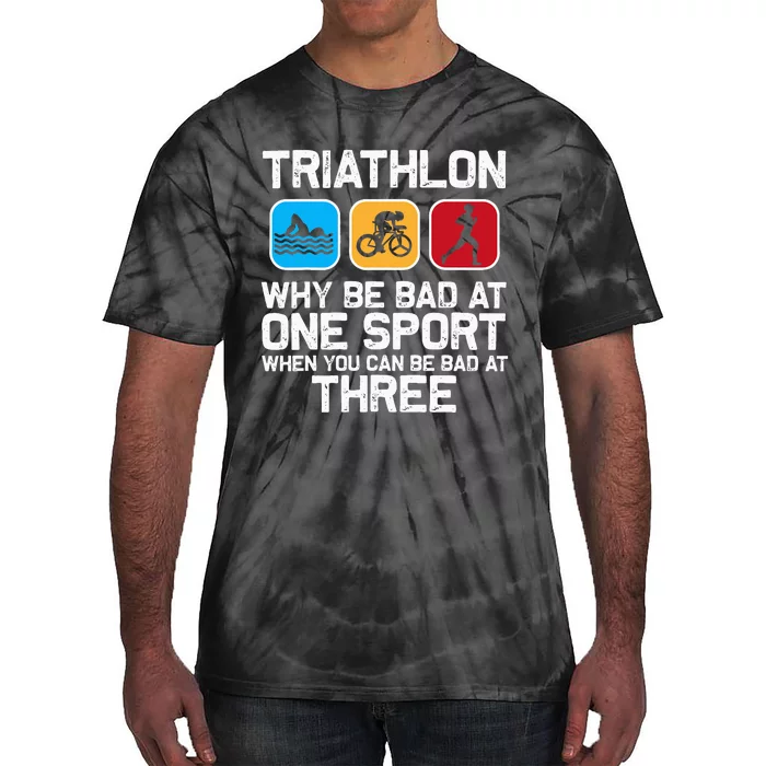 Triathlon Triathlete Swim Bike Run Sport Tie-Dye T-Shirt