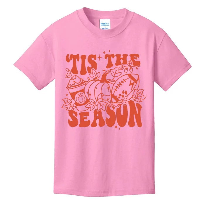 Tis The Season Football Thanksgiving Family Game Day Kids T-Shirt