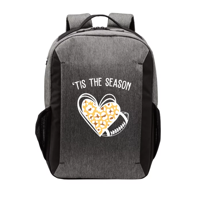 Tis The Season Football Leopard Heart Vector Backpack