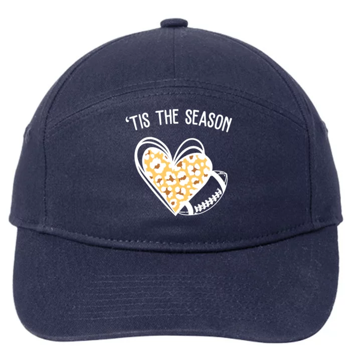 Tis The Season Football Leopard Heart 7-Panel Snapback Hat