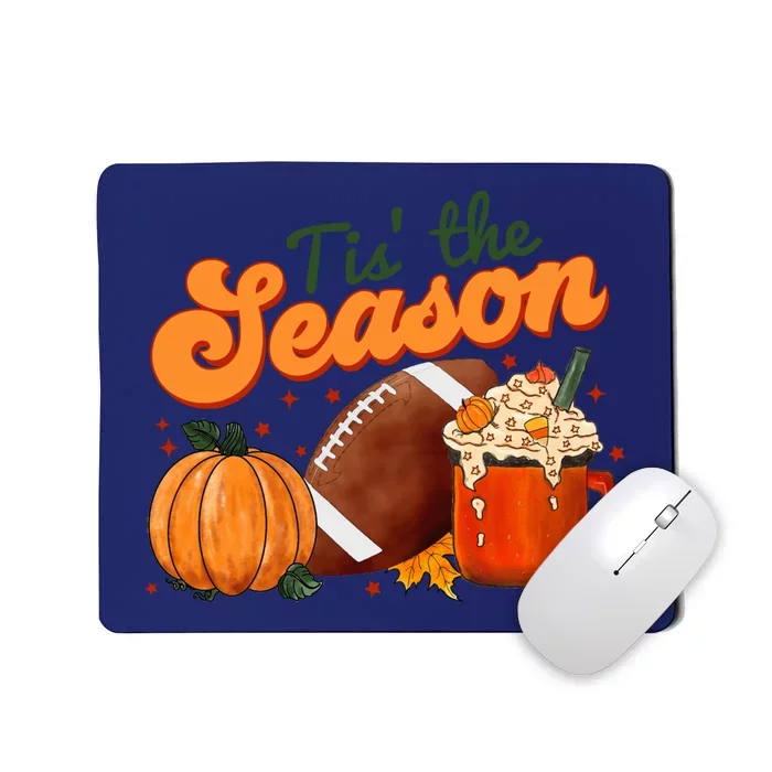 Tis The Season Thanksgiving Football Pumpkin Fall Football Great Gift Mousepad