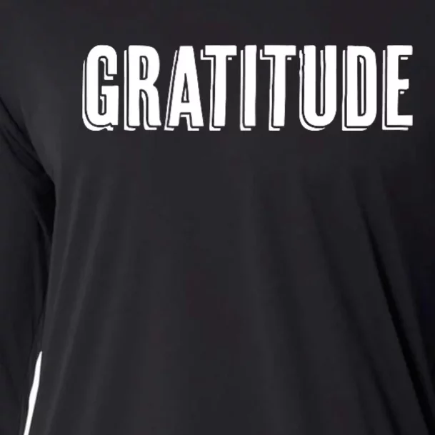 Top That Says The Word Gratitude Cooling Performance Long Sleeve Crew