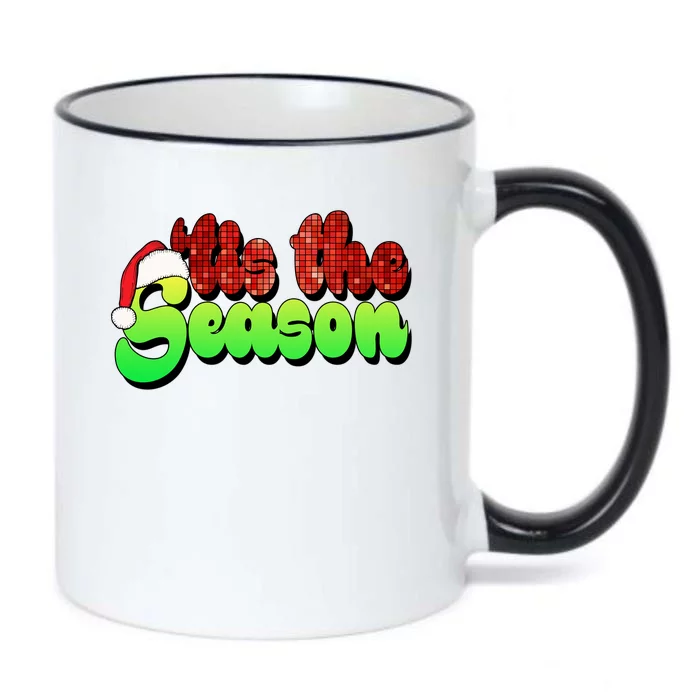 Tis The Season Santa Christmas Lover Retro Black Color Changing Mug