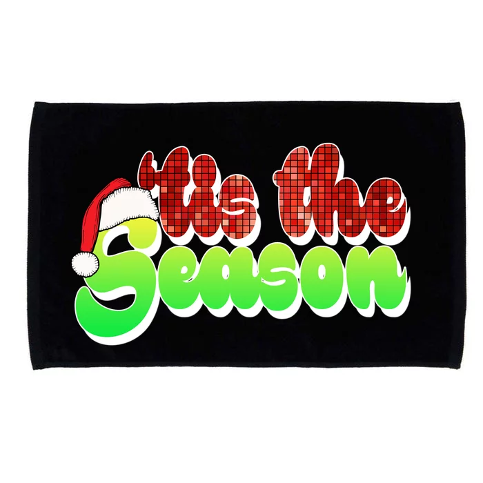 Tis The Season Santa Christmas Lover Retro Microfiber Hand Towel