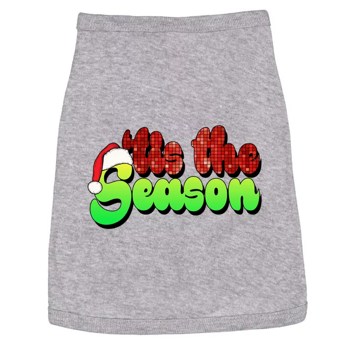 Tis The Season Santa Christmas Lover Retro Doggie Tank