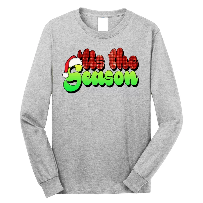 Tis The Season Santa Christmas Lover Retro Long Sleeve Shirt