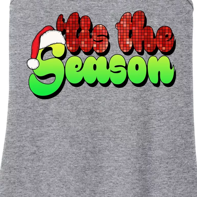 Tis The Season Santa Christmas Lover Retro Ladies Essential Tank