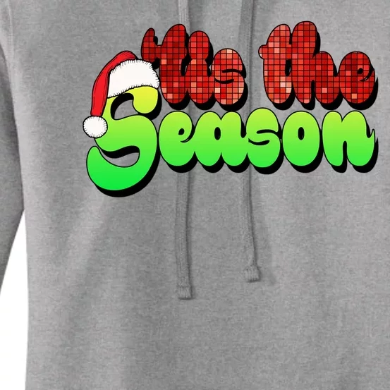 Tis The Season Santa Christmas Lover Retro Women's Pullover Hoodie