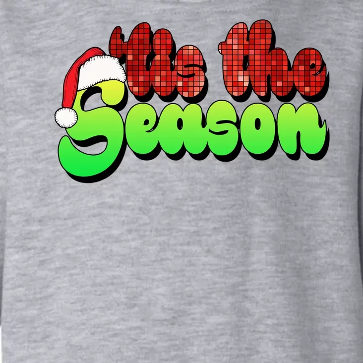 Tis The Season Santa Christmas Lover Retro Toddler Hoodie