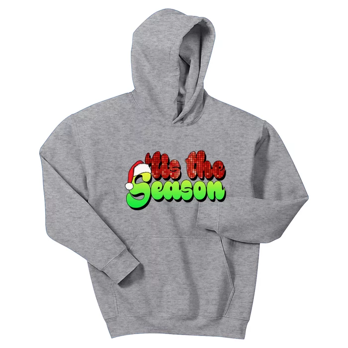 Tis The Season Santa Christmas Lover Retro Kids Hoodie