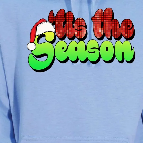 Tis The Season Santa Christmas Lover Retro Unisex Surf Hoodie