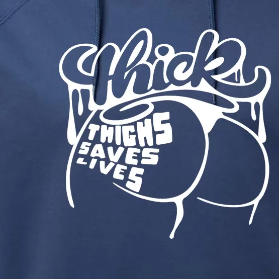 Thick Thighs Save Lives Gym Workout Thick Thighs Performance Fleece Hoodie