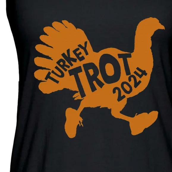 Turkey Trot Squad 2024 Funny Thanksgiving Day Run Matching Ladies Essential Flowy Tank