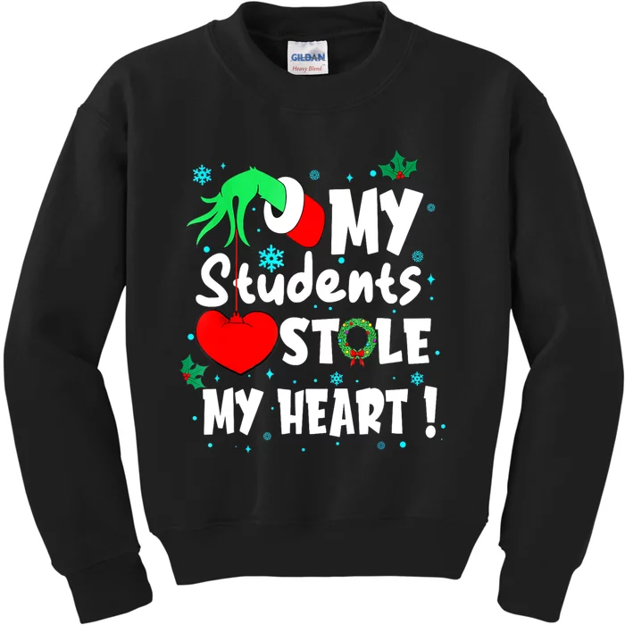 Tis The Season Christmas Funny My Students Stole My Heart Kids Sweatshirt