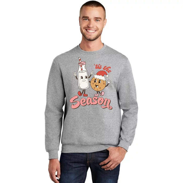 Tis The Season Christmas Santa Cookie Tall Sweatshirt