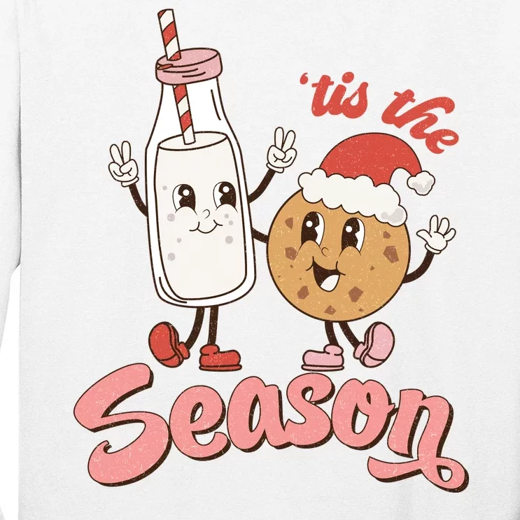 Tis The Season Christmas Santa Cookie Long Sleeve Shirt