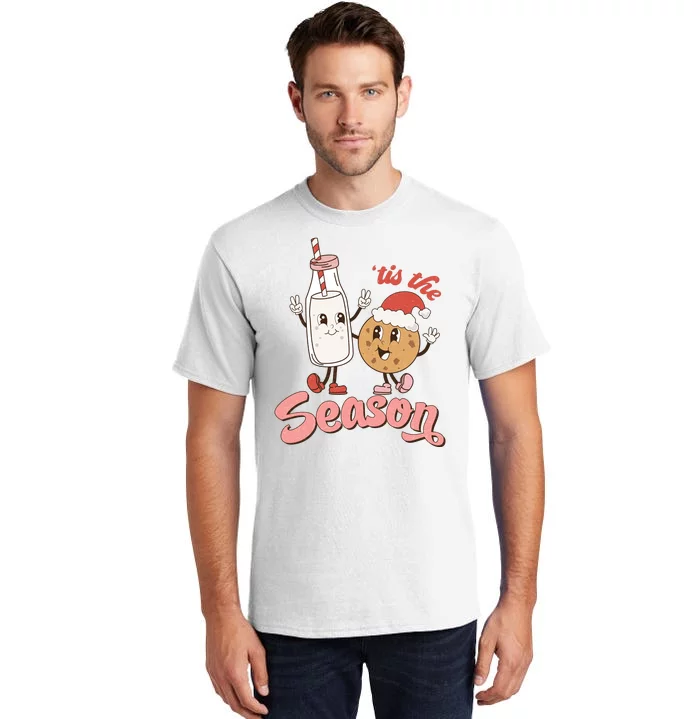 Tis The Season Christmas Santa Cookie Tall T-Shirt