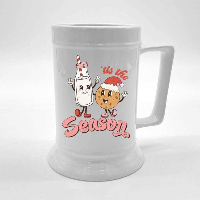 Tis The Season Christmas Santa Cookie Front & Back Beer Stein