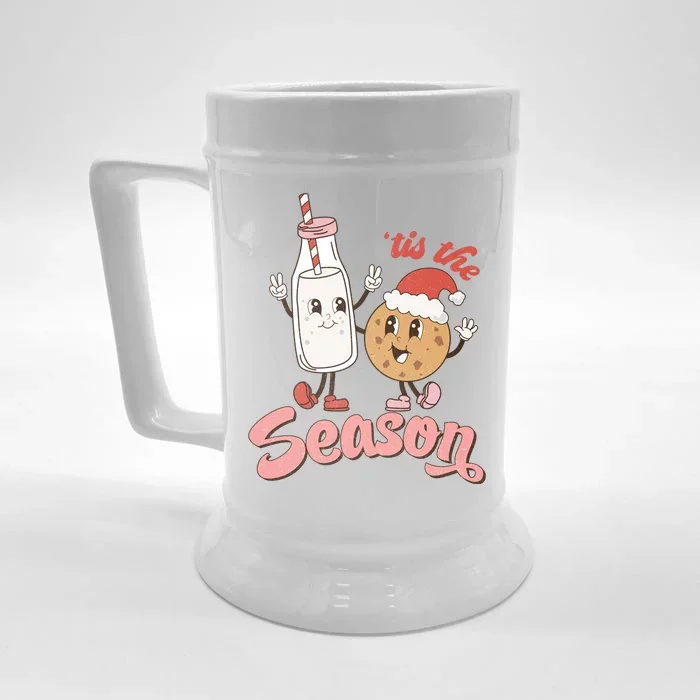 Tis The Season Christmas Santa Cookie Front & Back Beer Stein