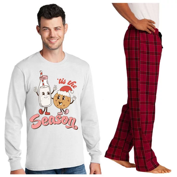 Tis The Season Christmas Santa Cookie Long Sleeve Pajama Set