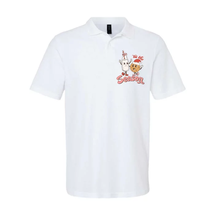 Tis The Season Christmas Santa Cookie Softstyle Adult Sport Polo