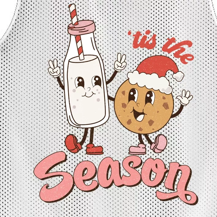 Tis The Season Christmas Santa Cookie Mesh Reversible Basketball Jersey Tank