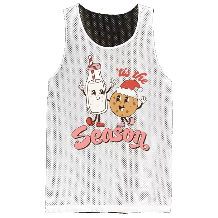 Tis The Season Christmas Santa Cookie Mesh Reversible Basketball Jersey Tank