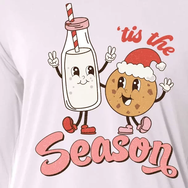 Tis The Season Christmas Santa Cookie Cooling Performance Long Sleeve Crew