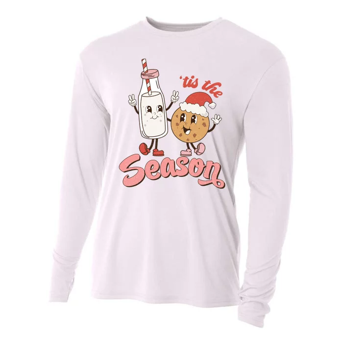 Tis The Season Christmas Santa Cookie Cooling Performance Long Sleeve Crew