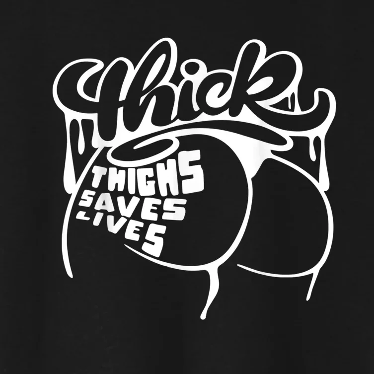 Thick Thighs Save Lives Tee Gym Workout Thick Thighs Women's Crop Top Tee