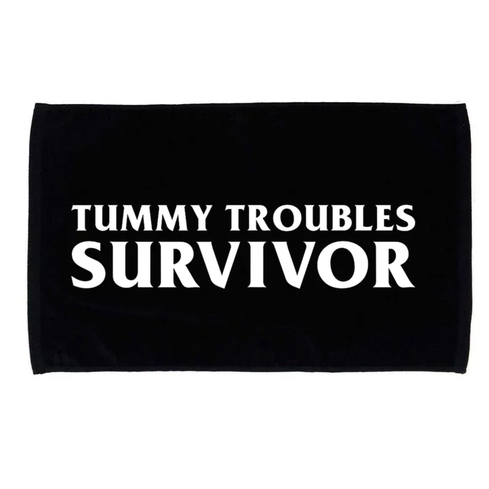 Tummy Troubles Survivor Funny Sarcastic Ibs Humor Statement Microfiber Hand Towel