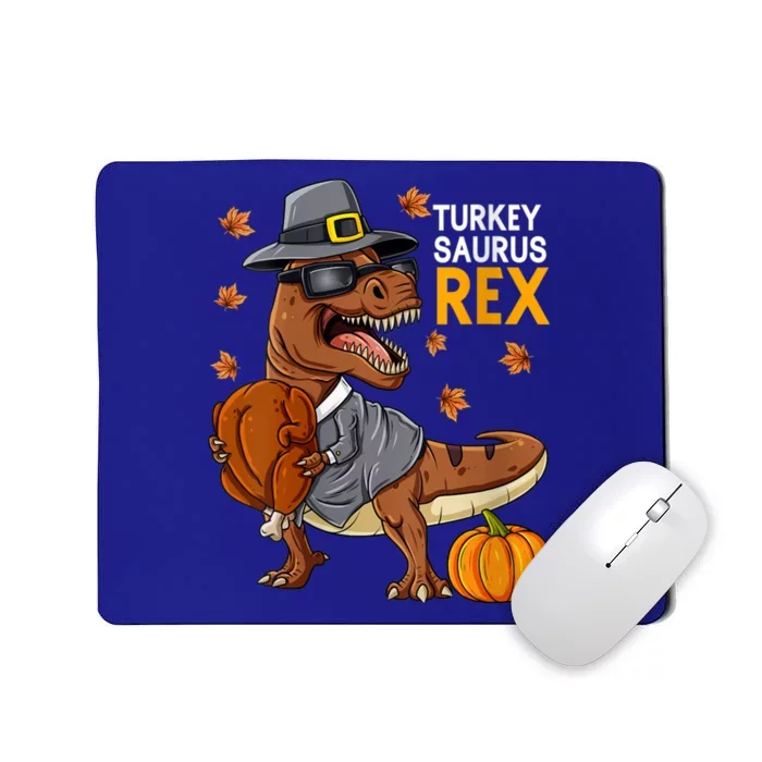 Thanksgiving Turkey Saurus T Rex Pilgrim Dinosaur Boys Funny Gift Mousepad