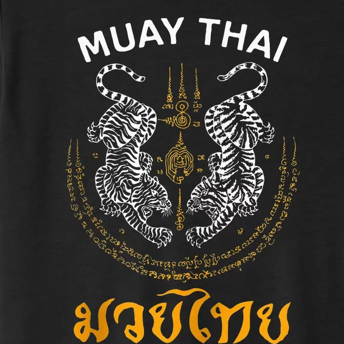 Twin Tiger Sak Yant Muay Thai Tattoo Tiger Boxing Thailand ChromaSoft Performance T-Shirt