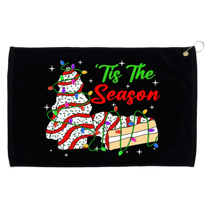 Tis' The Season Christmas  Funny Tree Cakes Debbie Xmas Grommeted Golf Towel