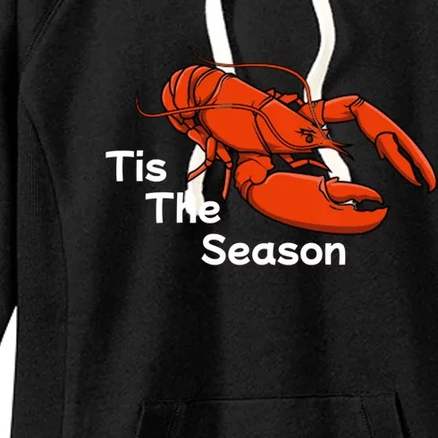 Tis The Season Crawfish Mardi Gras Carnival Festival Gift Women's Fleece Hoodie