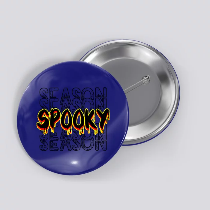 Tis The Season To Be Creepy Retro Halloween Spooky Season Gift Button