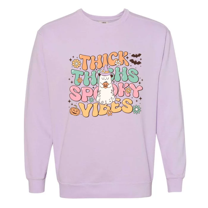 Thick Thighs Spooky Garment-Dyed Sweatshirt