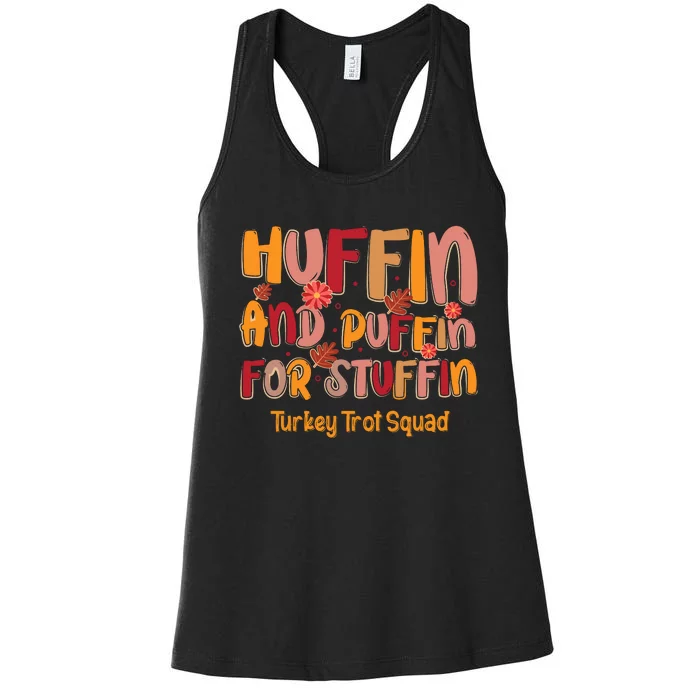 Turkey Trot Squad Thanksgiving Women's Racerback Tank