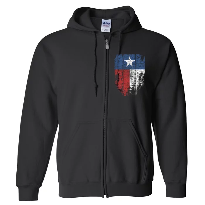 Texas T shirt | Distressed Texas State Flag Full Zip Hoodie