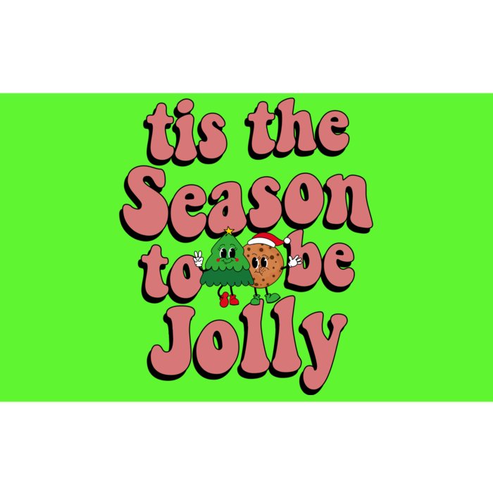 Tis The Season To Be Jolly Cookie Tree Christmas Retro Bumper Sticker