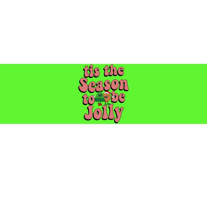 Tis The Season To Be Jolly Cookie Tree Christmas Retro Bumper Sticker