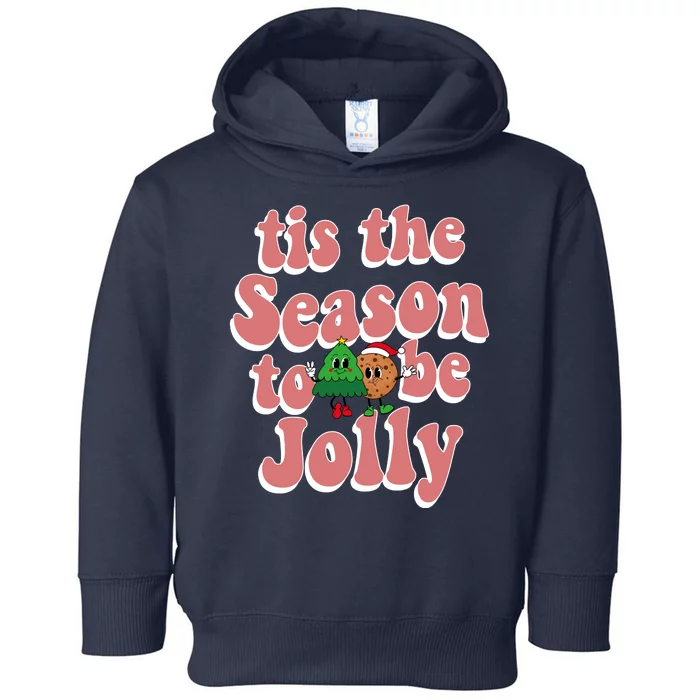 Tis The Season To Be Jolly Cookie Tree Christmas Retro Toddler Hoodie