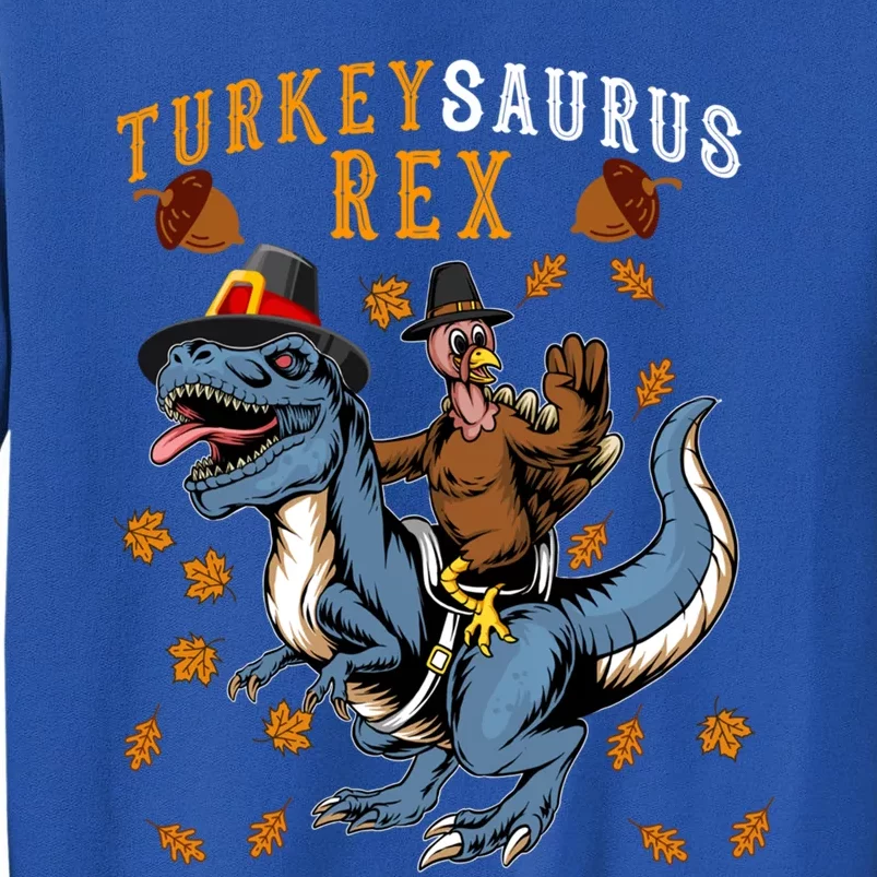 Thanksgiving Turkey Saurus Tfunny Giftrex Boys Dinosaur Costume Cute Gift Tall Sweatshirt