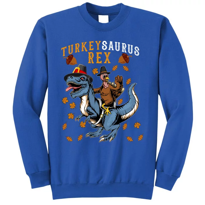 Thanksgiving Turkey Saurus Tfunny Giftrex Boys Dinosaur Costume Cute Gift Tall Sweatshirt