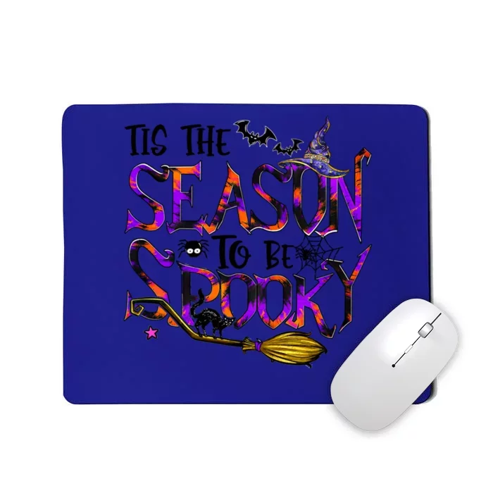 Tis The Season To Be Spooky Vibes Halloween Tie Dye Witch Gift Mousepad